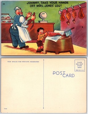 Butcher Shop Humor Postcard