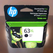 Genuine HP 63 XL BLACK Ink Cartridge F6U64AN - NEW/SEALED - EXP: AUG. 2027