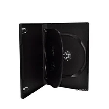 10 pk 14mm Multi Hold 3 Disc Triple CD DVD Black Case Movie Game Box Wholesale