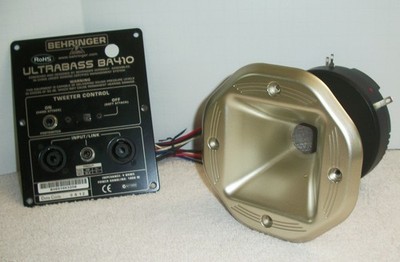 BEHRINGER Ultra Bass BA410 1000 Watt 4 OHM Cross-Over Control w/ Horn Tweeter