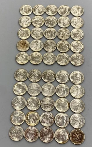 50 1955 P BU US 90% Silver Roosevelt 10c L24440