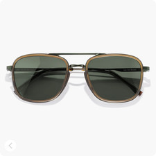 Sunski Estero Olive Aviator Polarized Sunglasses NEW