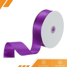 Satin Ribbon 1-1/2 Inch x 100 Yards Purple Single Face Satin Ribbon
