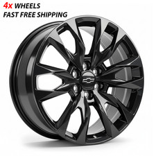 22 Chevy Silverado Tahoe 6x139.7 Wheels Suburban 1500 Gloss Black Set Of 4 Rims