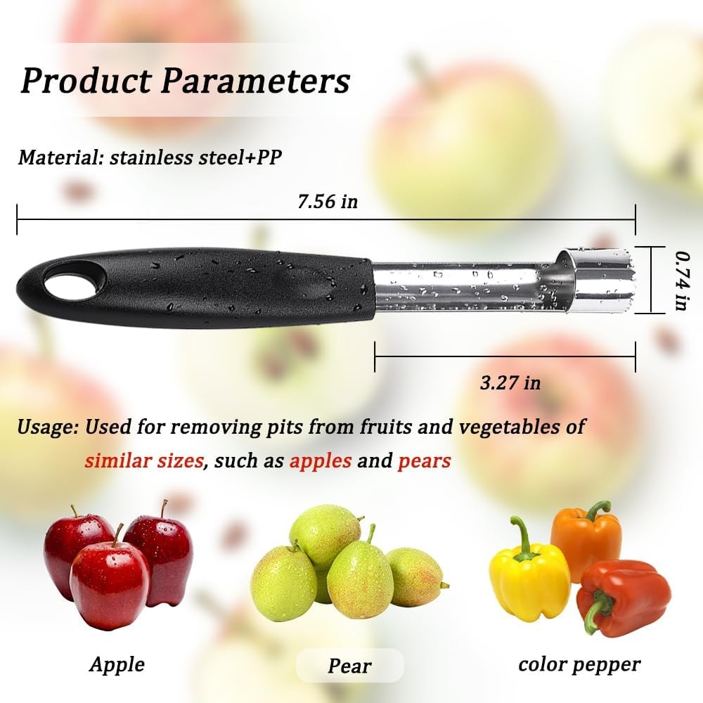 2PCS Apple Cupcake Corer Stainless Steel Fruit & Veggie Core Remover