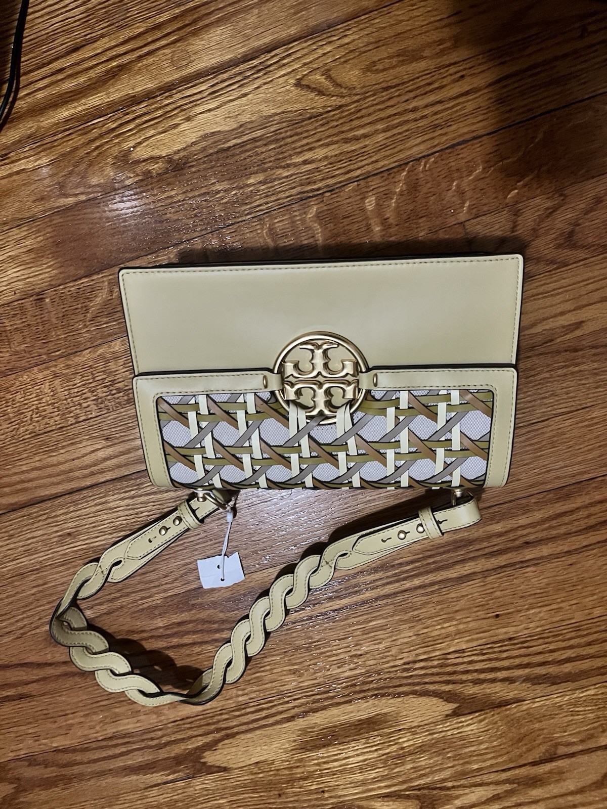 New Tory Burch Women's Bag Miller Basketweave Shoulder Handbag thumbnail 2