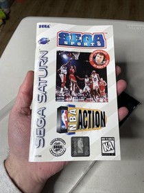 NBA Action (Sega Saturn, 1996) Complete Manual Reg Card