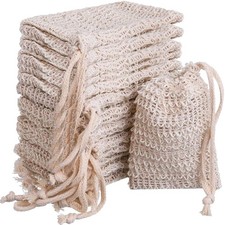 15 Pieces Soap Saver Bag Cotton Linen Exfoliating Soap Pouch for Foaming and ...