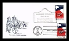 US COVER REPUBLIC OF TEXAS 150TH ANNIVERSARY FDC SCOTT 2204 DUAL CANCEL