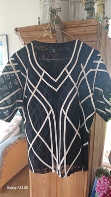 TIA, Oberteil Schwarz  Beige, 46 Stretch