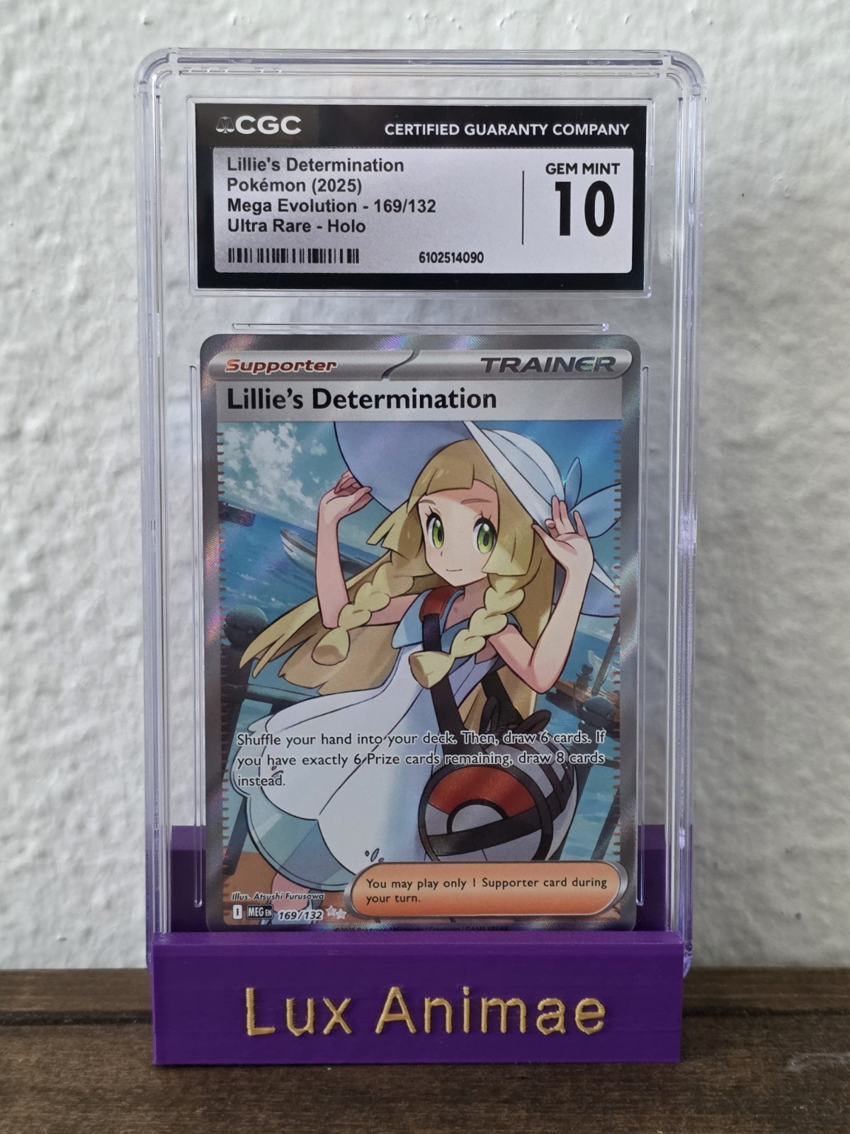 Lillie's Determination 169/132 Ultra Rare - Mega Evolution CGC 10 GEM MINT
