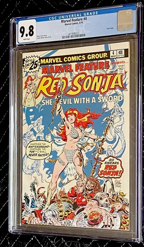Marvel Feature #4 CGC 9,8 casi nuevo/como nuevo con Sonja roja páginas blancas 1975 Foto 2 de 4