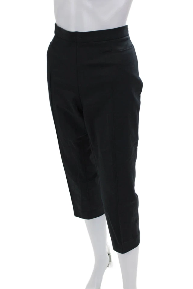 Pantalón Akris Punto Mujer Algodón A Medida Pierna Recortada Negro Talla 8 Foto 2 de 4