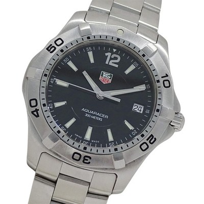 TAG Heuer Aquaracer WAF1110 BA0800 Herrenuhr SS Schwarz Datum Quarz aus Japan