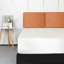 Satin Fitted Sheet Queen Luxuriously Smooth Softer Than Silk Sheets, with...