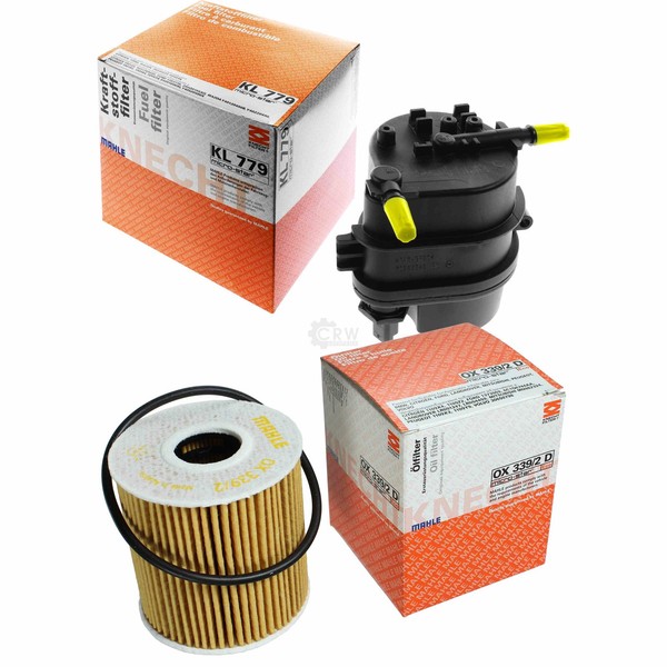 Mahle / Knecht Set Filterpaket Kraftstofffilter KL 779 ÖLfilter OX 339/2D-image