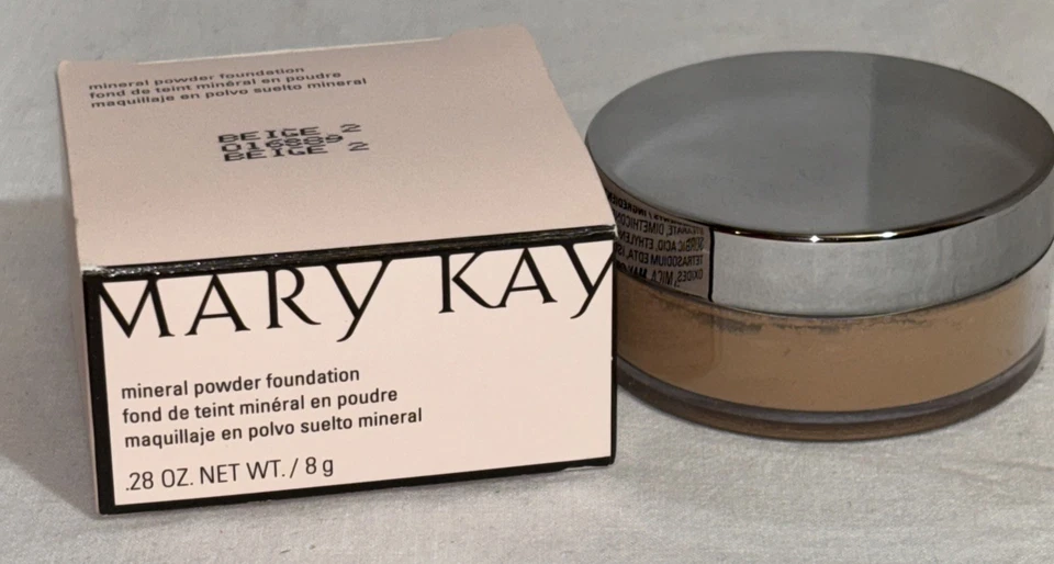 BASE EN POLVO MINERAL MARY KAY ~ BEIGE 2 ~ #016889 DESCATALOGADA ~ Nuevo Stock Antiguo Foto 2 de 3