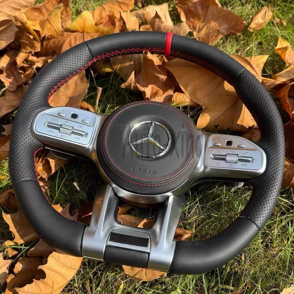 New Full Leather AMG Steering Wheel For Mercedes-Benz E63 C43 G63 G550 GLC 2010+ - Image 2 of 4