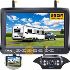 RV Backup Camera Wireless Plug and Play: Pre-Wired for Furrion System Recordi...
