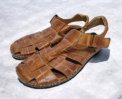 Pikolinos Tarifa Sandals Mens Size 10-10.5 EUR 44 Fisherman Brown Leather 