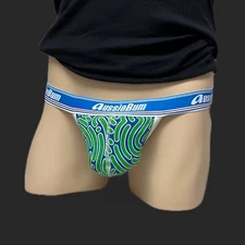 AussieBum Men Green Impression WJ jock strap jockstraps underwear size M L XL