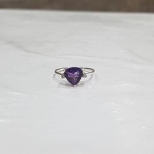 Natürlicher Amethyst Und Diamanten Handgemachter Statement-Ring Mit 10k Weißgold