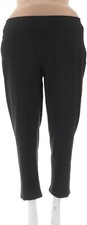 Susan Graver Premium Stretch Slim Leg Pull-On Pants Black P2X NWOT 765
