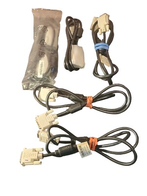 Lot of 5 DVI-D 18 Pin Single Link 5' and 6' Male to Male Video Monitor Cables