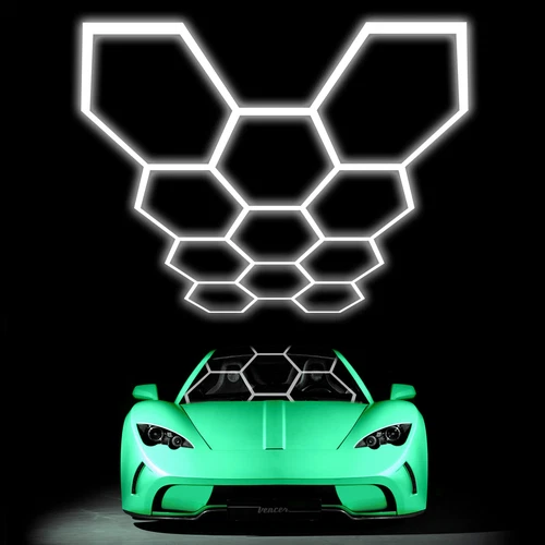 11 Hex Hexagon LED Lighting Car Detail Garage Workshop Retail Lighting Honeycomb - Picture 9 of 13