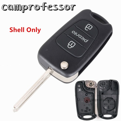Folding Remote Key Shell Case Fob 3 Button For Kia Picanto 11 12 13 14 Ebay