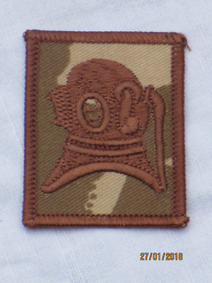 Royal Engineers,Advanced Diver,kupfer auf desert, Taucherhelm, Taucher, GB Patch