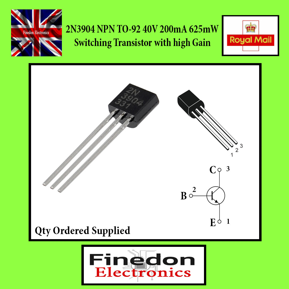 Lot De 250 Transistors 2N2369 National Semiconductor NPN – 40V 0,2A TO-18 – Neuf En Emballage Bulk