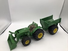 John Deere Ertl Tractor With Trailer Plastic