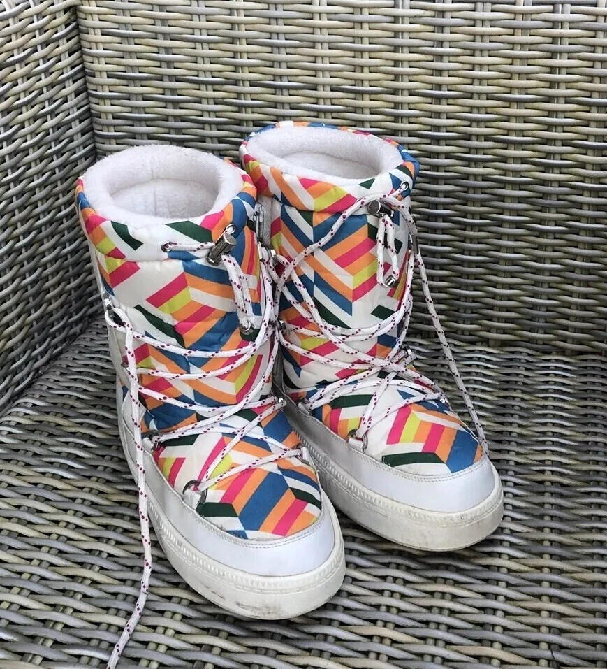 RARE VTG 70's RAINBOW MOON BOOTS Sz 7