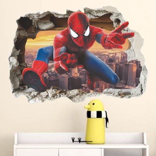 3D Spiderman Removable Wall Stickers Kids Home Decal room Decor - Picture 5 of 8