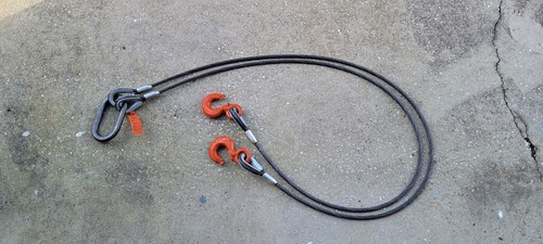 Eslinga de cuerda de alambre Liftall 122LBX8 X2, brida de 2 patas de 1/2" x 8 pies de largo - Imagen 3 de 14
