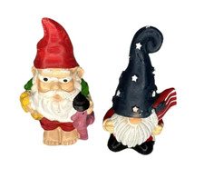 Patriotic And Beachy Garden Gnomes 2 Resin Statues Gift USA Beach