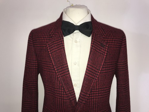 PAUL SMITH -Mens Long RED & BLACK Checked TWEED WOOL COAT - M - 40 Reg - LOVELY - Picture 2 of 11