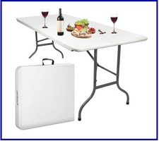 Tavolo tavolino pieghevole salvaspazio da per giardino campeggio in plastica