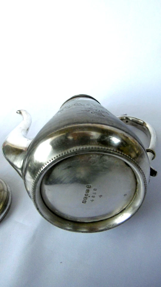 Teiera E Bricco Zucchero IN Metallo Argento (Inglese?) - Immagine 3 di 4