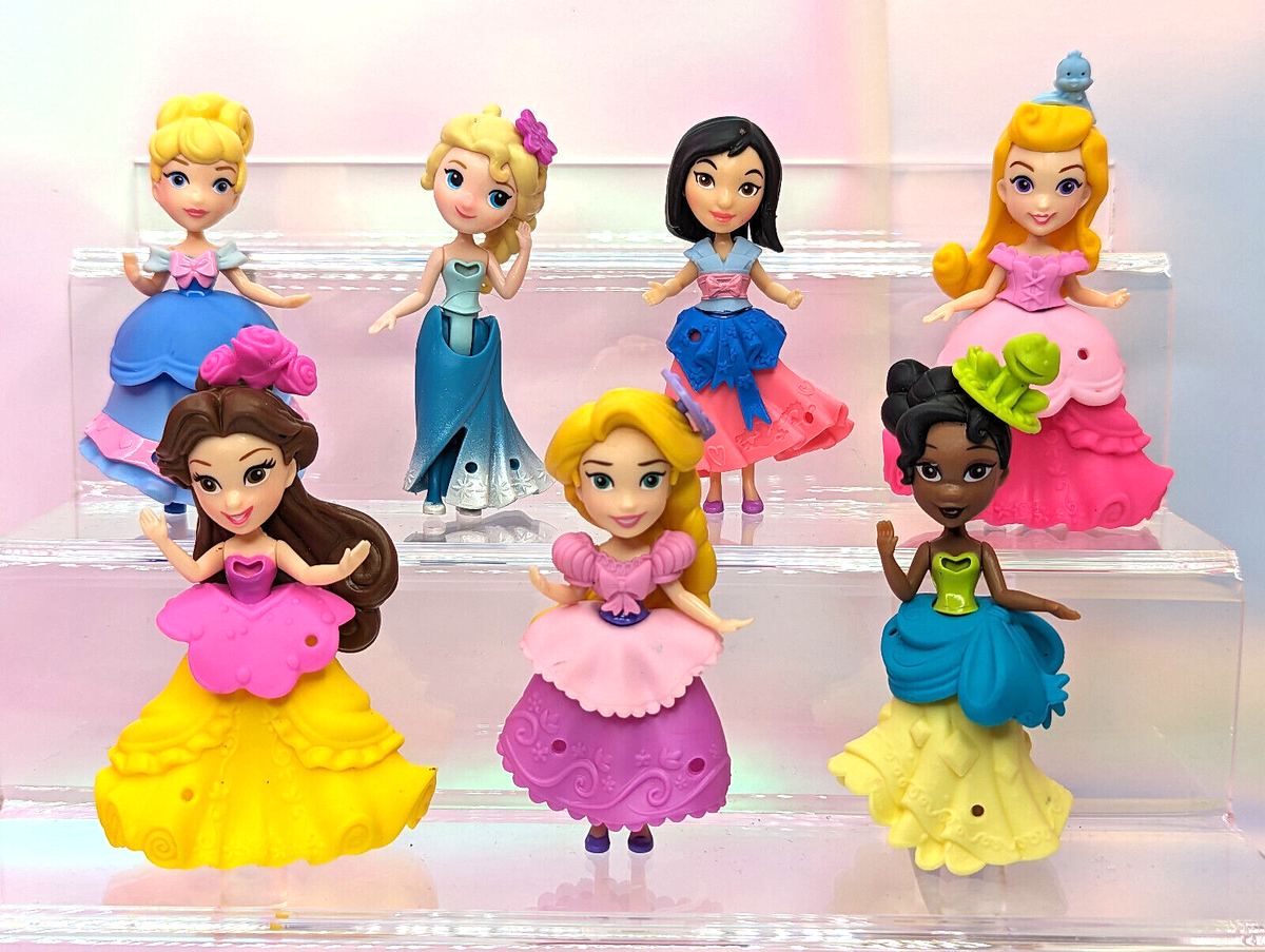 Disney Princess Little Kingdom Lot of Mini Doll Figures Snap in
