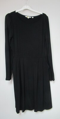 Neu Damen Boden Francesca schwarzes Jerseykleid Größe 12 J0811