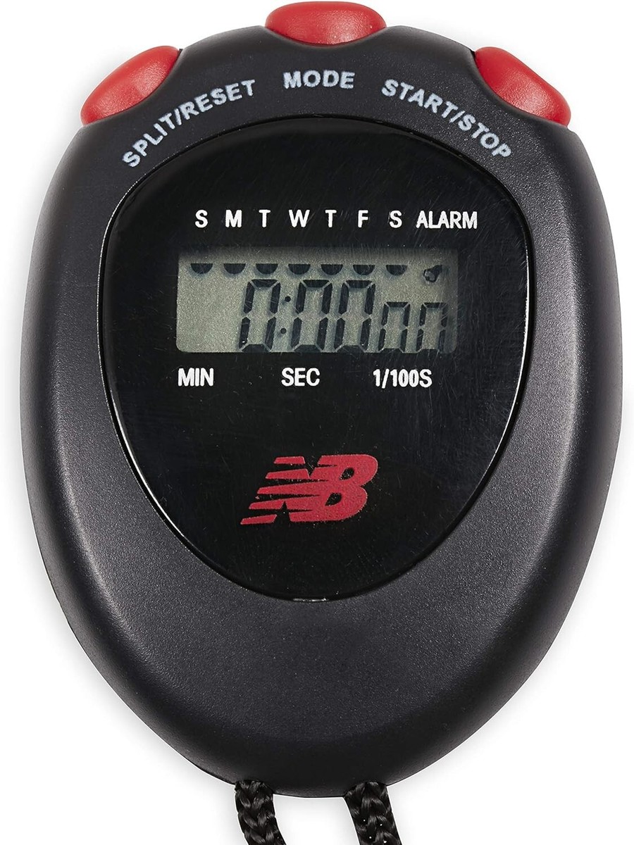 New Balance Stopwatch Clock Split Time Date Alarm Yoga