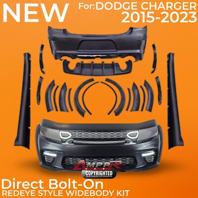 Fit For 2015-2023 Dodge Charger Widebody Kit Front and Rear Bumper Hellcat Style