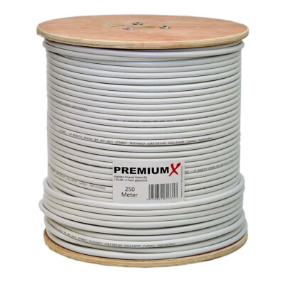 250m Koaxialkabel SAT TV Koax Antennen Kabel 135dB 4fach DIGITAL Satellitenkabel