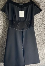 Black Short Sleeve Dress Women Size 14 Queen Grave Limited Collection Formalwear