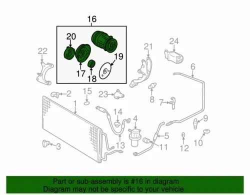 Genuine GM 1996-2004 Buick Chevrolet Pontiac Oldsmobile A/C Compressor 89018897 - Image 2 of 2