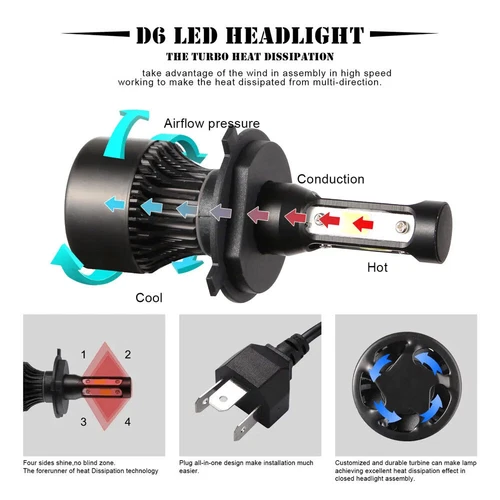 Pair 7" Round LED Headlights Hi/Lo Fit Chevy Truck 1947 1948 1949 1950 1951-57 - Picture 10 of 16