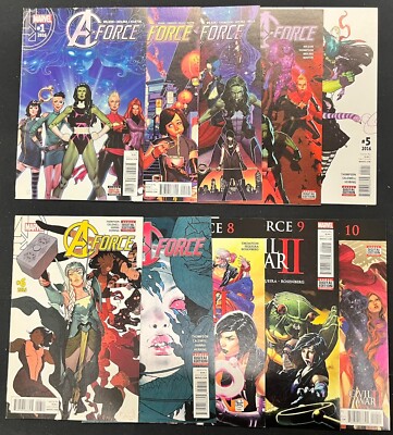A-Force 1-10 (Marvel Comics 2016) Full Set - #1 First Appearance of Singularity