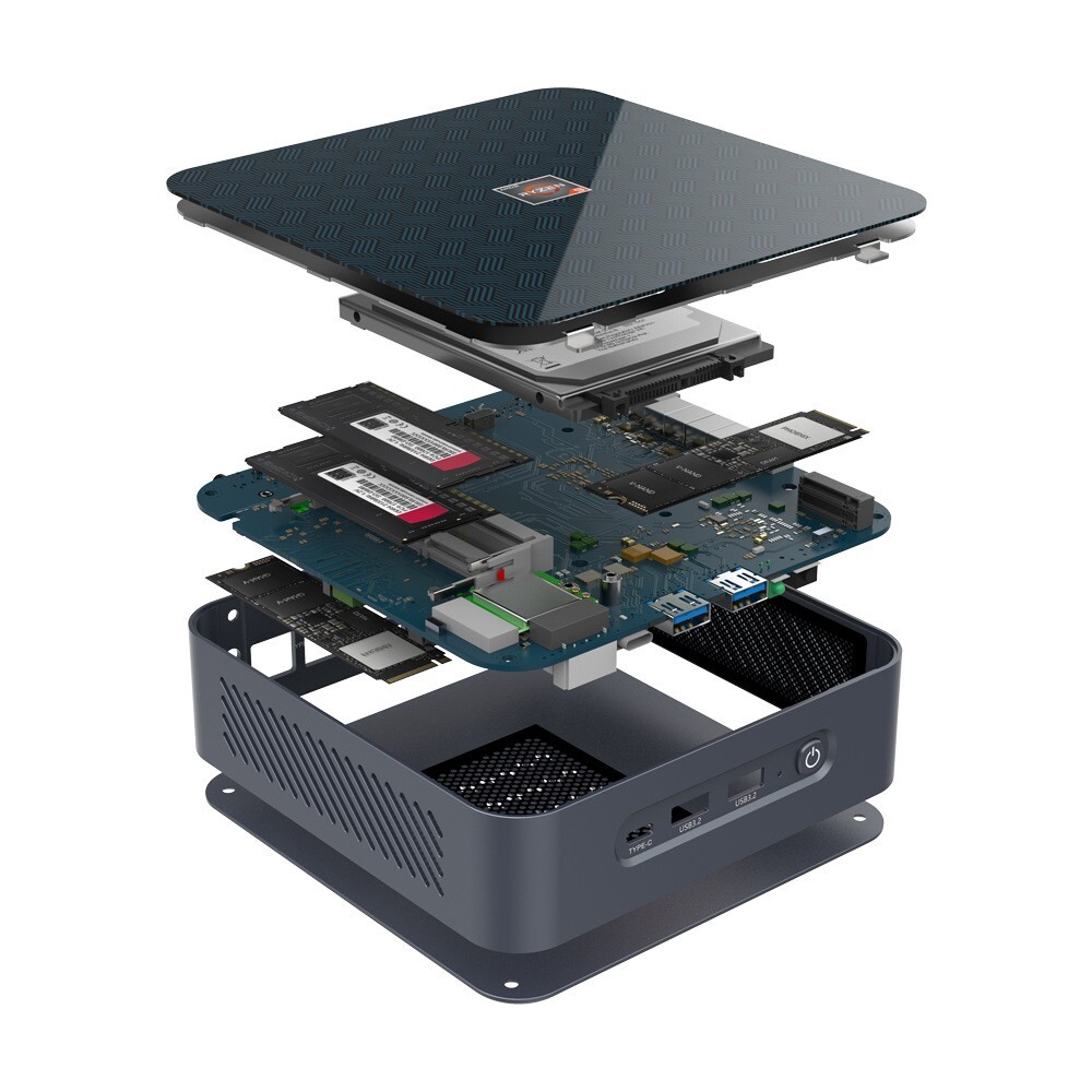 Size:Ryzen7 5700U 32GB+1TB N1 ゲーミングミニPC Ryzen 7 5700U(最大